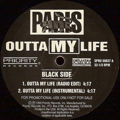 Paris (2) : Outta My Life / Bring It To Ya (12", Promo)