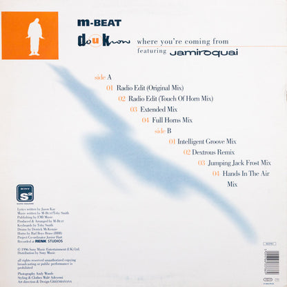M-Beat Featuring Jamiroquai : Do U Know Where You're Coming From (12", Maxi)