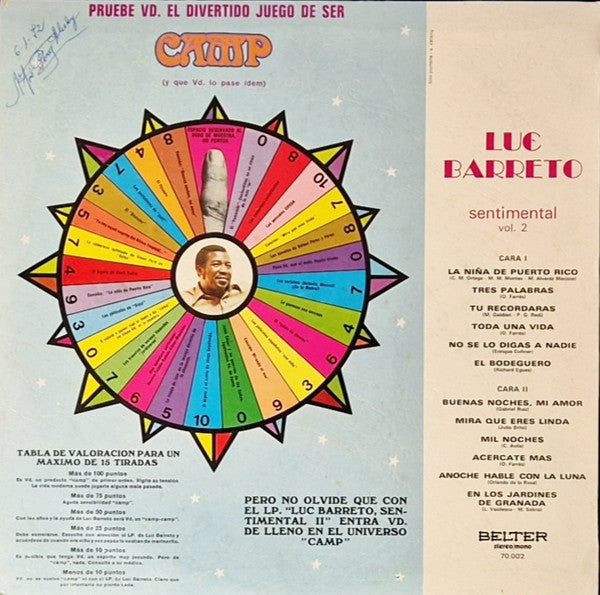 Luc Barreto : Sentimental Vol.2 (LP, Album)
