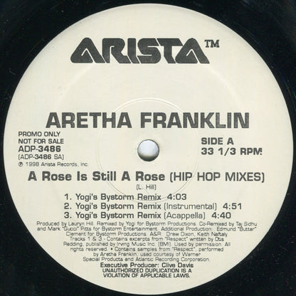 Aretha Franklin - A Rose Is Still A Rose (Hip Hop Mixes) (12", Promo)