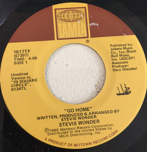 Stevie Wonder : Go Home (7", Single)