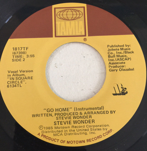 Stevie Wonder : Go Home (7", Single)