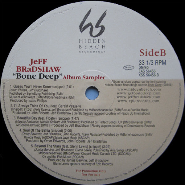 Jeff Bradshaw - Slide / Bone Deep (Sampler) (12", Promo)