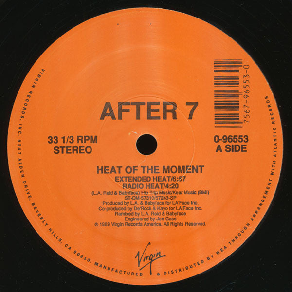 After 7 : Heat Of The Moment (12", Ora)