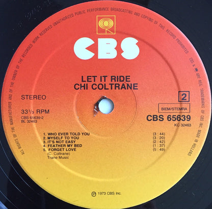 Chi Coltrane - Let It Ride (LP, Album, RE)