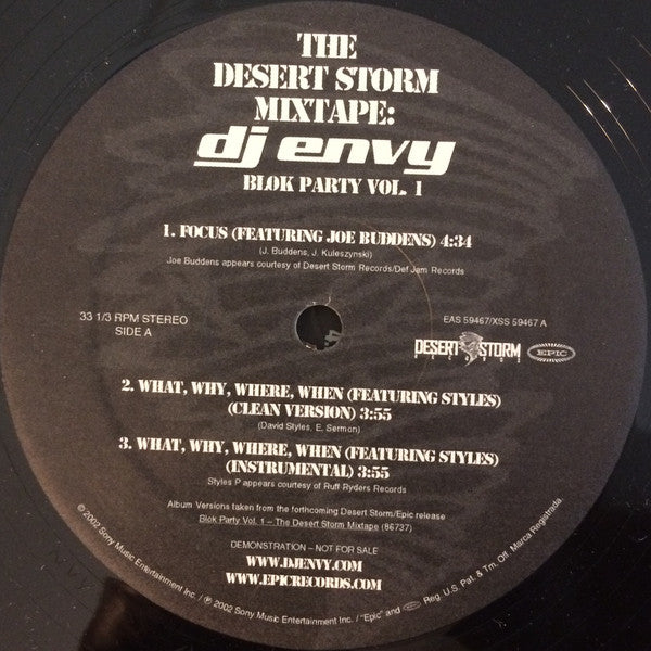 DJ Envy : The Desert Storm Mixtape: Blok Party Vol.1 (12")