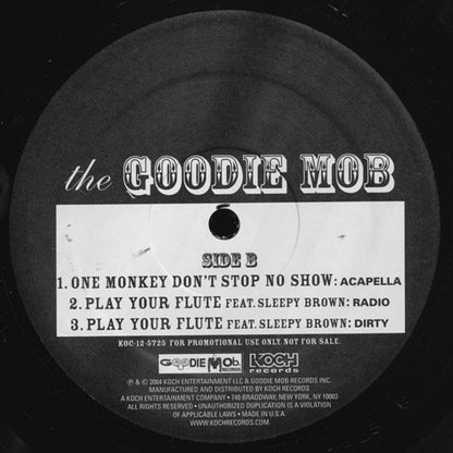 Goodie Mob - One Monkey Don't Stop No Show (12", Promo)