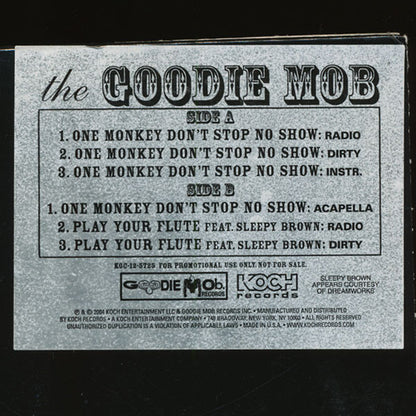 Goodie Mob - One Monkey Don't Stop No Show (12", Promo)