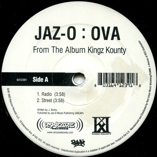 Jaz-O : Ova (12", Promo)