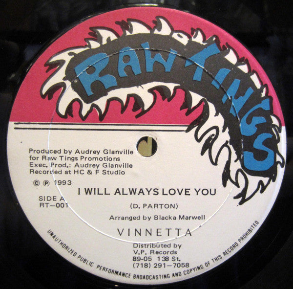 Vinnetta* : I Will Always Love You (12", Single)