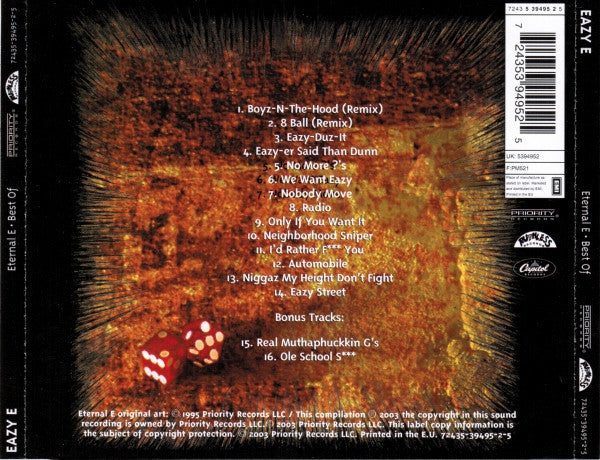 Eazy-E : Eternal E • Best Of (CD, Comp, RE, RM)