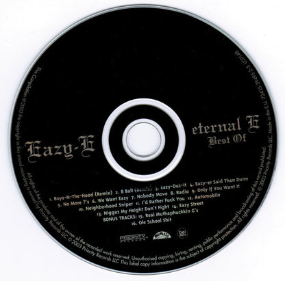 Eazy-E : Eternal E • Best Of (CD, Comp, RE, RM)