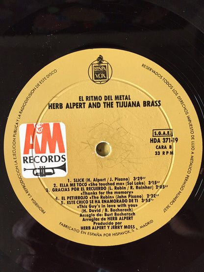 Herb Alpert & The Tijuana Brass : The Beat Of The Brass = El Ritmo Del Metal (LP, Album)