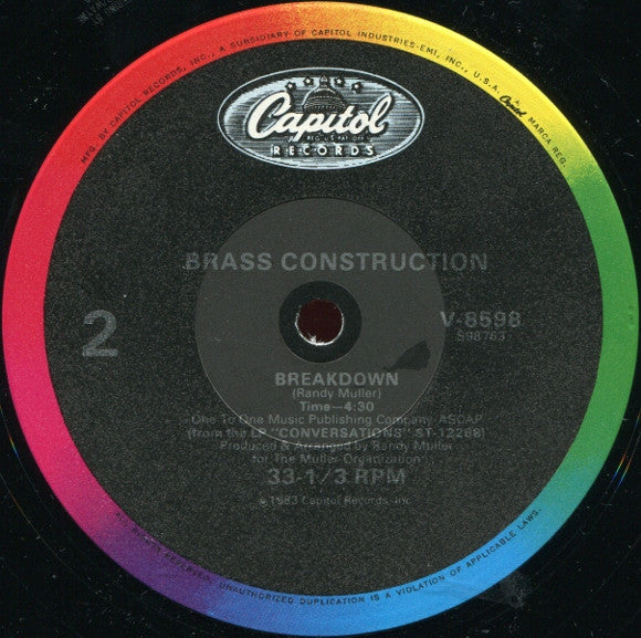 Brass Construction : Never Had A Girl (12")