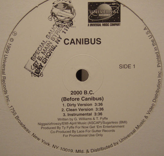Canibus - 2000 B.C. (Before Canibus) (12", Promo)
