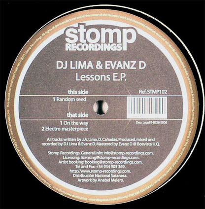 DJ Lima & Evanz D : Lessons E.P. (12", EP)