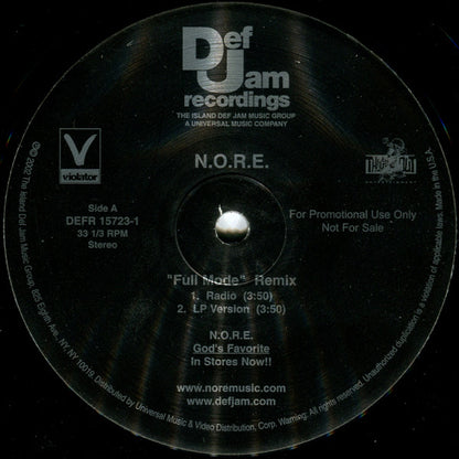N.O.R.E. : Full Mode (Remix) (12", Promo)