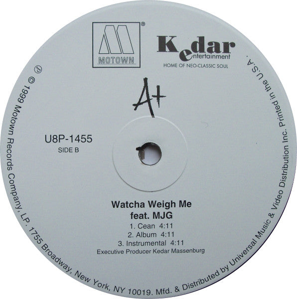 A+ : It's On You / Watcha Weigh Me (12")