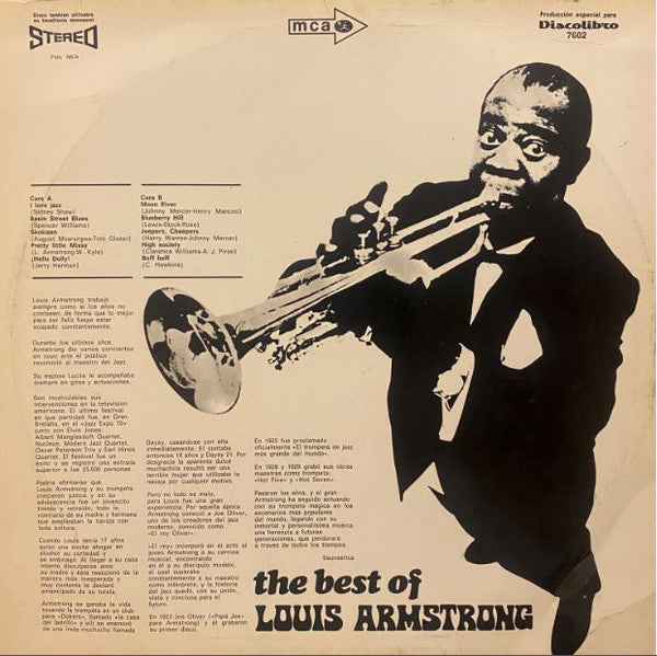 Louis Armstrong : The Best Of Louis  Armstrong (LP, Comp, Club)
