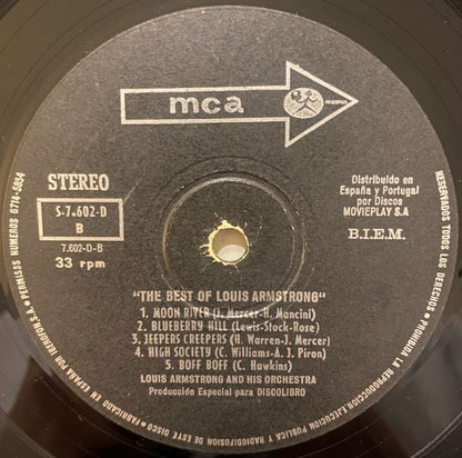 Louis Armstrong : The Best Of Louis  Armstrong (LP, Comp, Club)