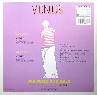 Don Pablo's Animals : Venus (The Remixes) (12")