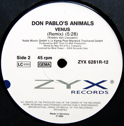 Don Pablo's Animals : Venus (The Remixes) (12")