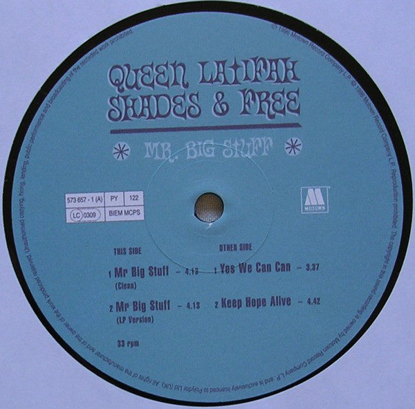 Queen Latifah, Shades (2) & Free (2) : Mr. Big Stuff (12", Maxi)