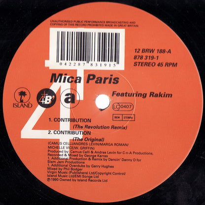 Mica Paris featuring Rakim : Contribution (12")