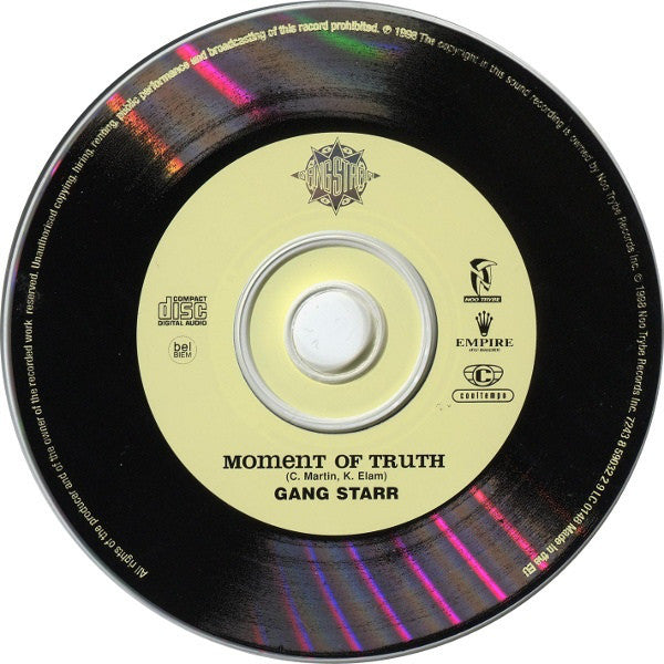 Gang Starr - Moment Of Truth (CD, Album, RE, Arv)