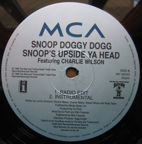 Snoop Dogg Featuring Charlie Wilson : Snoop's Upside Ya Head (12")