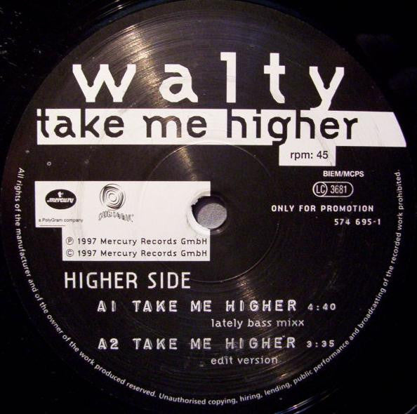 Walty : Take Me Higher (12", Promo)