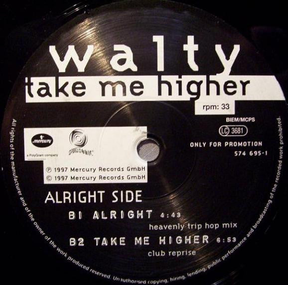 Walty : Take Me Higher (12", Promo)