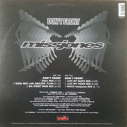 missjones* - Don't Front (12", Single)