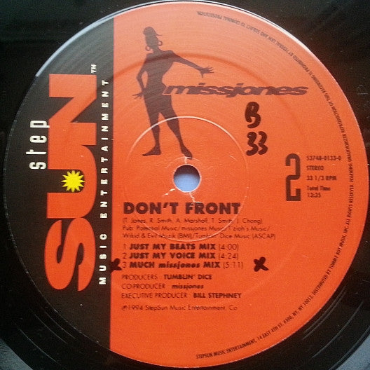 missjones* - Don't Front (12", Single)