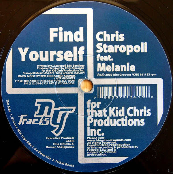 Chris Staropoli - Find Yourself (12")