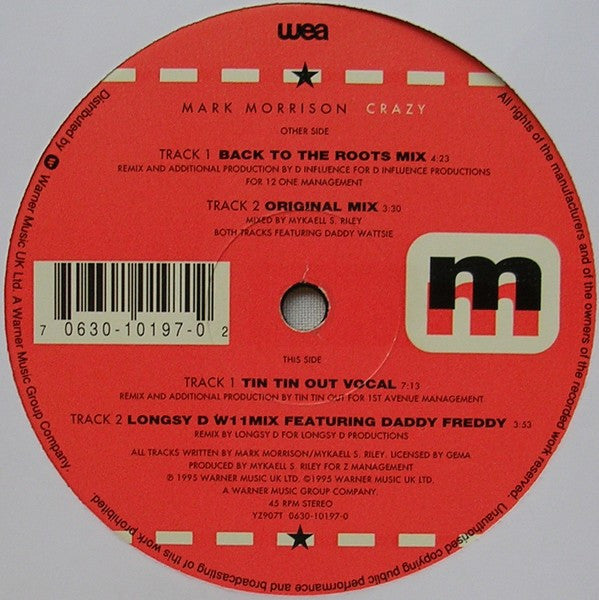 Mark Morrison : Crazy (12", Single)
