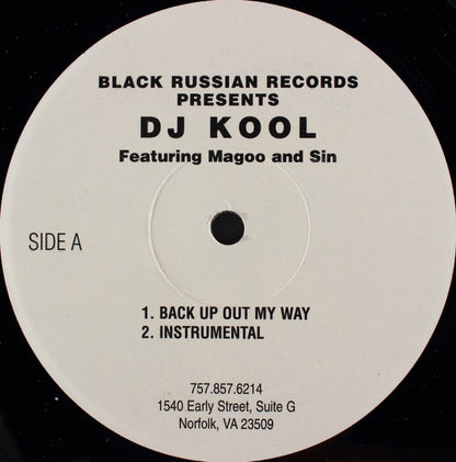 DJ Kool Featuring Magoo (3) And Sin (4) / Hollywood (19) Featuring Saso (3) : Back Up Out My Way / Bounce (12")