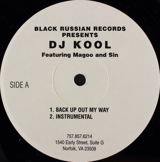 DJ Kool Featuring Magoo (3) And Sin (4) / Hollywood (19) Featuring Saso (3) : Back Up Out My Way / Bounce (12")