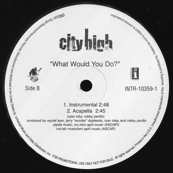 City High - What Would You Do? (12", Single, Promo)