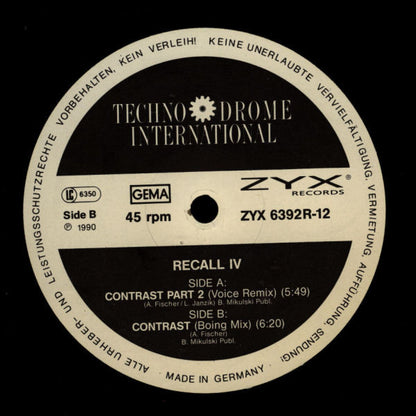 Recall IV - Contrast ♦ Part 2 - The Remix (12")