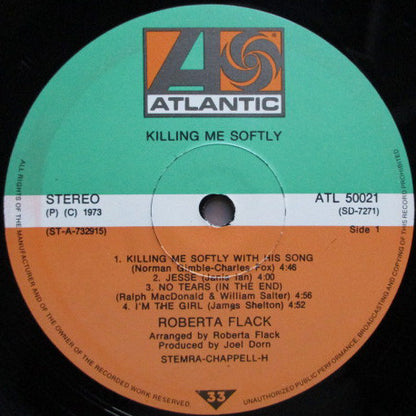Roberta Flack : Killing Me Softly (LP, Album)