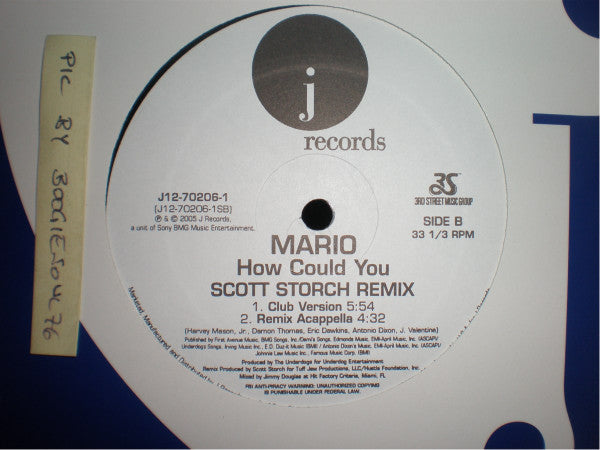 Mario - How Could You (Scott Storch Remix) (12", Single, Promo)