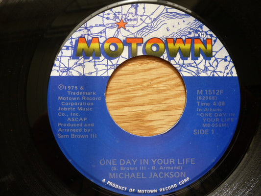 Michael Jackson : One Day In Your Life / Take Me Back (7", Single, Lab)