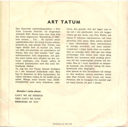 Art Tatum - The Genius Of Art Tatum (7", EP)
