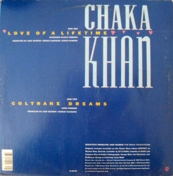 Chaka Khan - Love Of A Lifetime (12", Maxi, Spe)