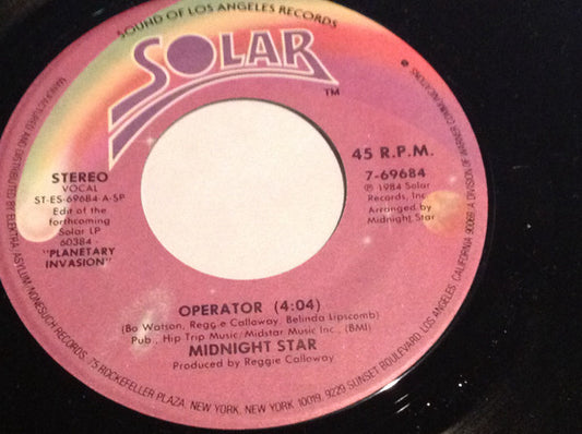 Midnight Star : Operator (7", Single, SP )