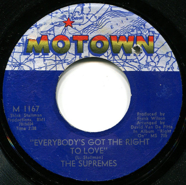 The Supremes - Everybody's Got The Right To Love / But I Love You More (7")