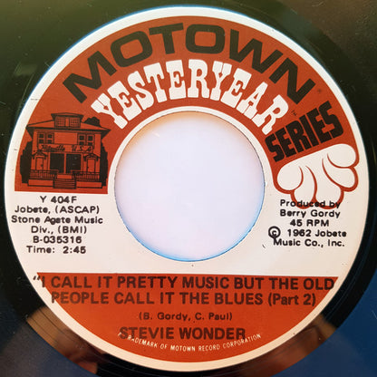 Stevie Wonder : I Call It Pretty Music But The Old People Call It The Blues (Part 1) / I Call It Pretty Music But The Old People Call It The Blues (Part 2) (7", RM)