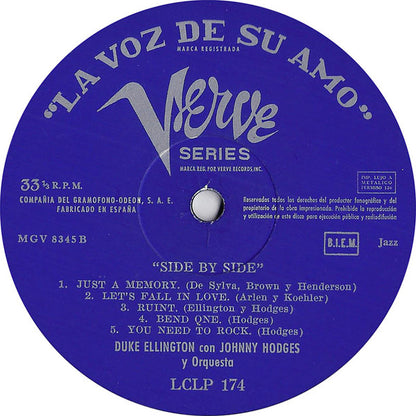 Duke Ellington And Johnny Hodges : Side By Side (LP, Album, Mono, RE)