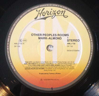 Mark-Almond : Other Peoples Rooms (LP, Album)
